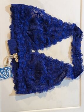Free People Royal Blue Lace Bralette